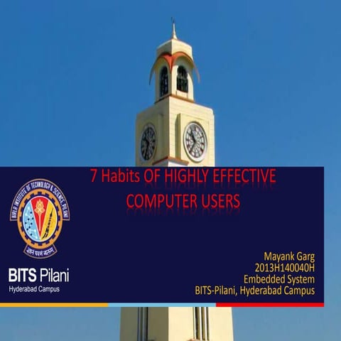 Habits for computer