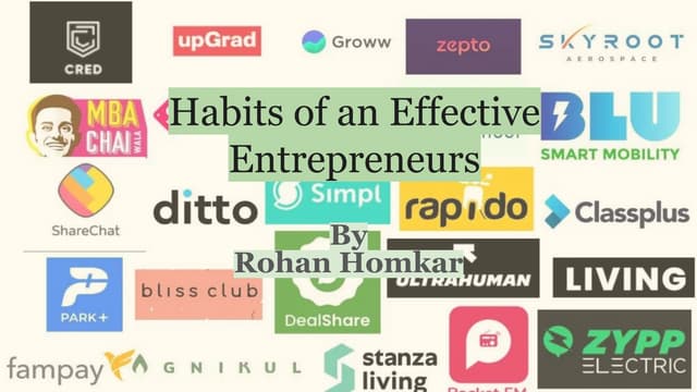 Habits Of Successful Entrepreneurs Pdf Habits of an Effective Entrepreneurs | PPT