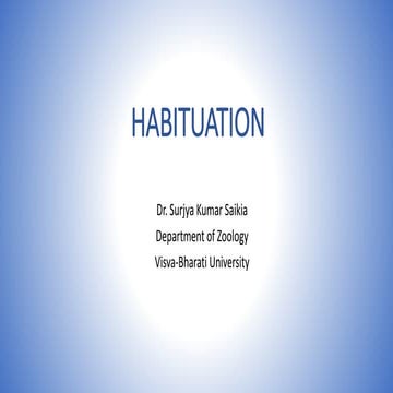 Habituation in Animlas