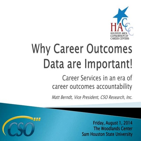 Why Careeer Outcomes Data are Important