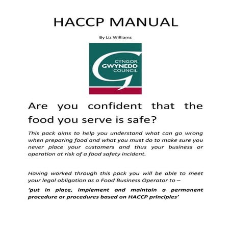 Haccp manual