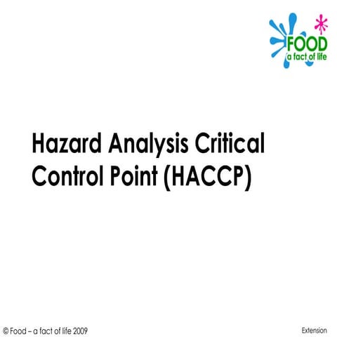 Haccp and food safety