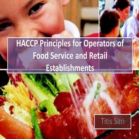 Haccp for food service operators