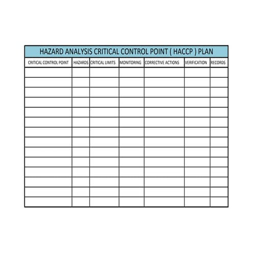 Haccp plan | PDF