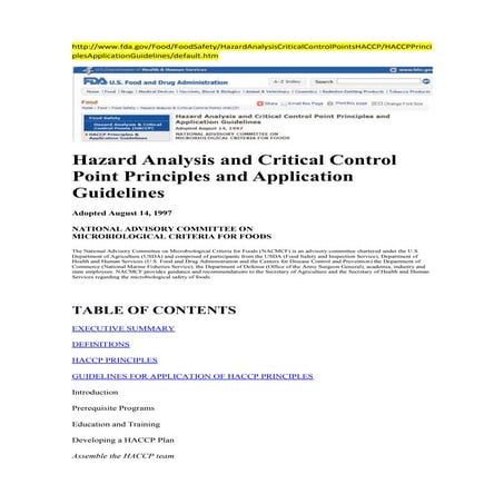 Haccp principles and application guidelines
