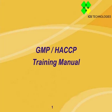 Haccp training slideshow 1