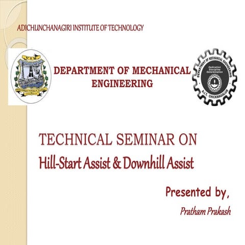 hill-start assist (hac) & downhill assist (dac) PPT
