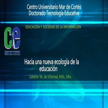 Hacia una nueva ecología de la educación