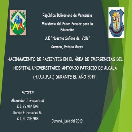 HACINAMIENTO DE PACIENTES EN EL ÁREA DE EMERGENCIAS DEL--HOSPITAL