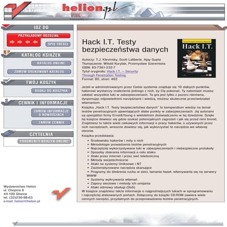 Hack I.T. Testy bezpieczeństwa danych