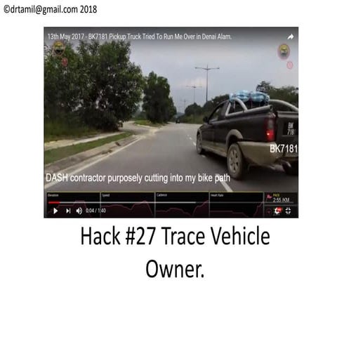 Hack#27 How To Trace The Vehicle Owner in Malaysia | PDF