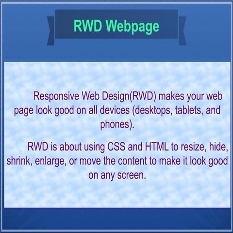 Hack2o Responsive Web Design