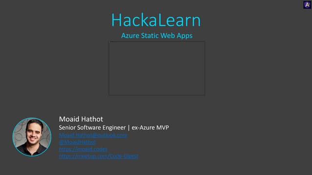 Intro to Azure Static Web Apps
