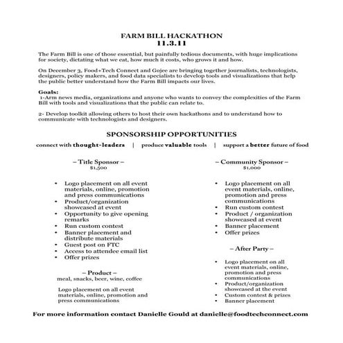 Farm Bill Hackathon 