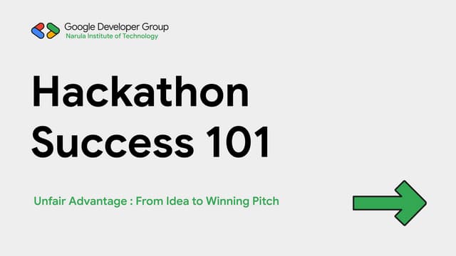 HACKATHON SUCCESS 101 GDGoC NiT 18/10/25