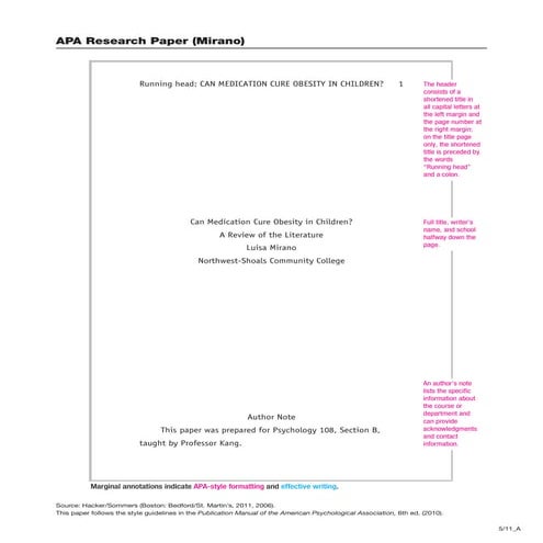 APA citation paper