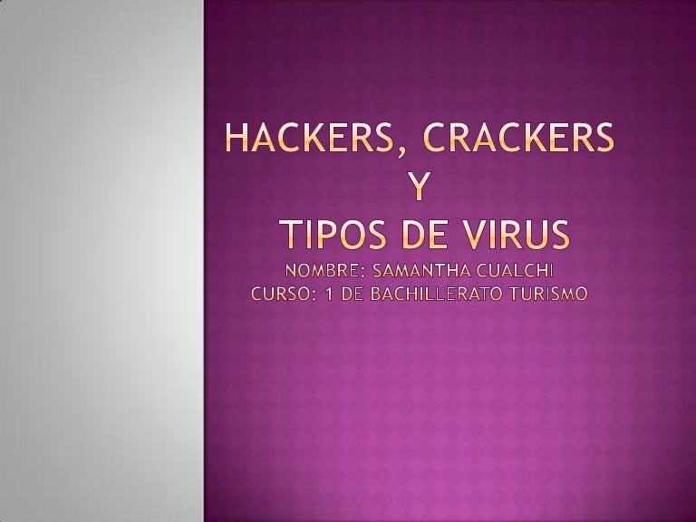 Hackers, crackers y tipos de virus