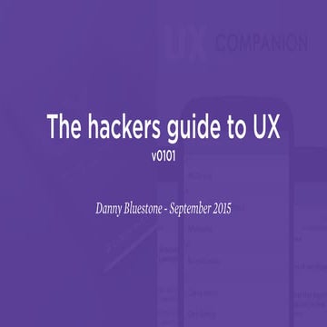 Hackers guide to UX