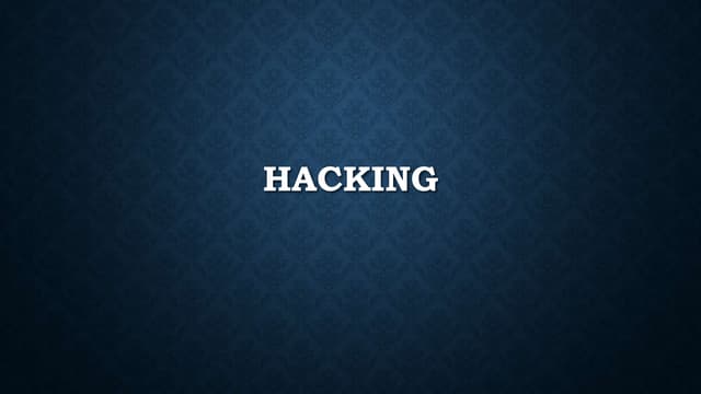 Hacking