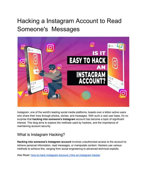 INSTAGRAM – HACKING AND PREVENTION TIPS | PDF