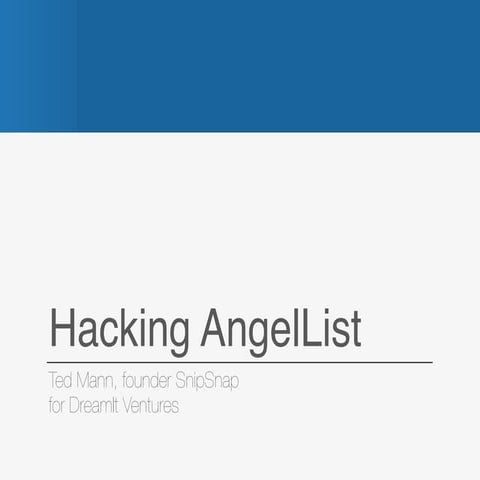Hacking AngelList