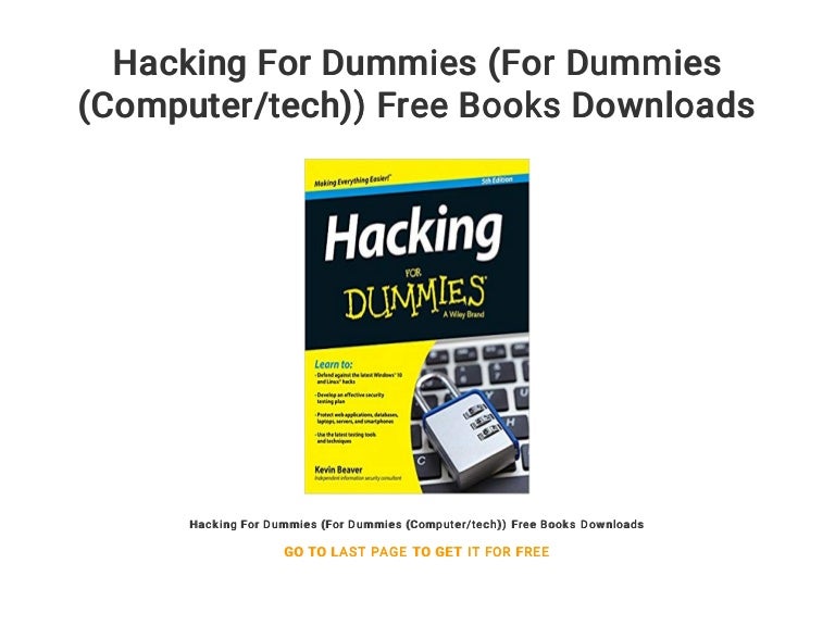 Hacking For Dummies (For Dummies Free Books Downloads