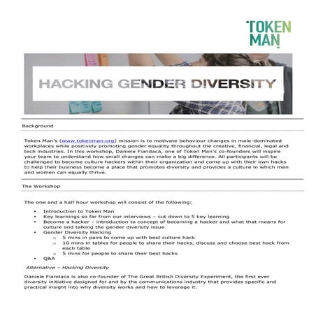 Hacking Gender Diversity (corporate)