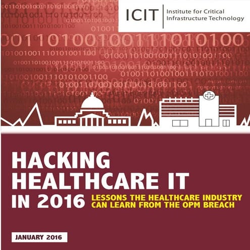 HCA 530, Week 2, Hacking healthcare it in 2016 lessons the healthcare industr...