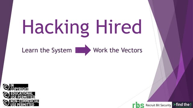 Hacking Hired - Job Hunting Vectors
