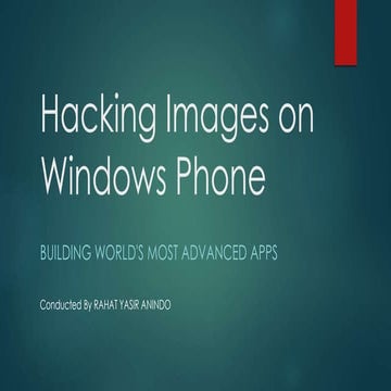 Hacking images on windows phone