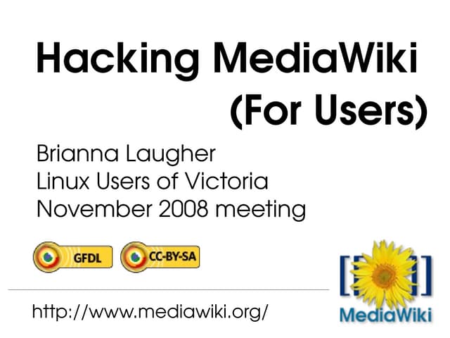 Hacking MediaWiki (For Users)