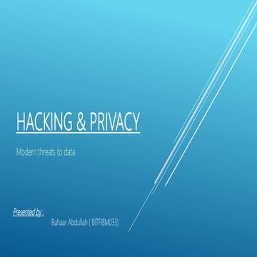 Hacking & cyber Security | PPTX