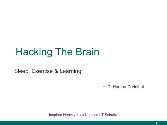 Hacking the brain sleep exercise