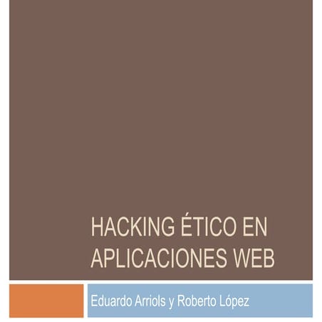 Hacking ético en aplicaciones web [SQL Injection]