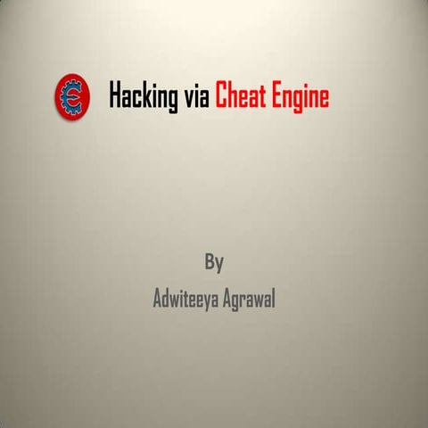 Hacking with  cheat engine