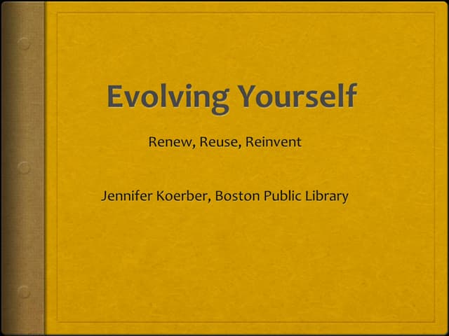 Hacking the Librarian: Evolving Personal & Career Development