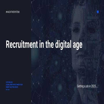Recruitment in the digital age - how to get a job!