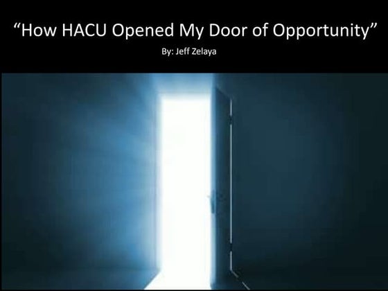 Jeff's Presentation to the Hispanic Association of Colleges and University