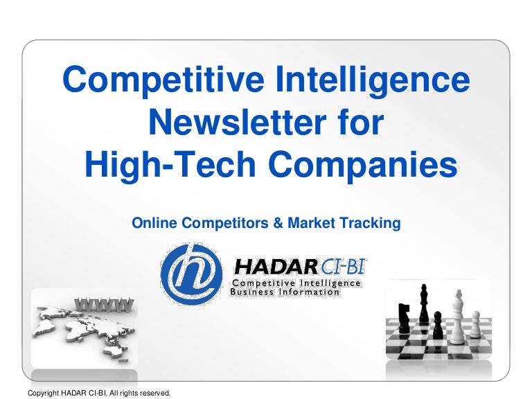 HADAR CIBI Competitive Intelligence Newsletter for HighTech Comp…