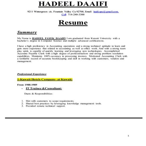 Hadeel resume