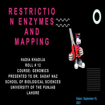 Restriction enzymes and Restricton Mapping