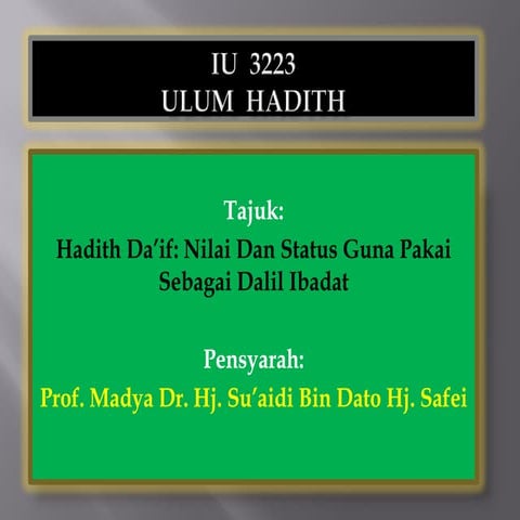 Hadith Daif