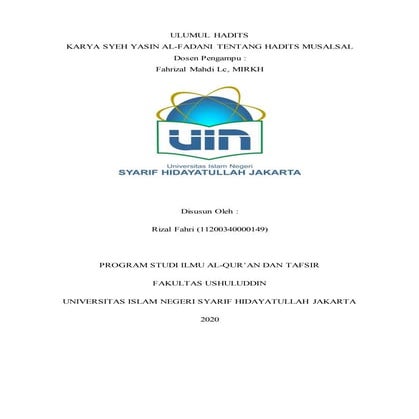 Hadits musalsal | PDF