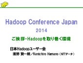 Hadoop Conference Japan 2014 ご挨拶・Ha...