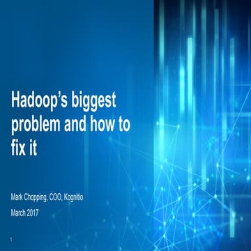 Hadoop's Problem and How to Fix it