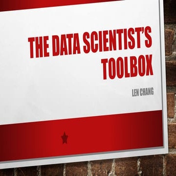 Hadoop Con2015 - The Data Scientist’s Toolbox
