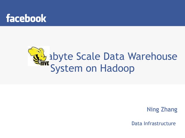 Hive @ Hadoop day seattle_2010