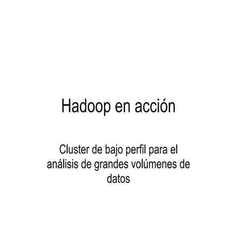 Hadoop en accion