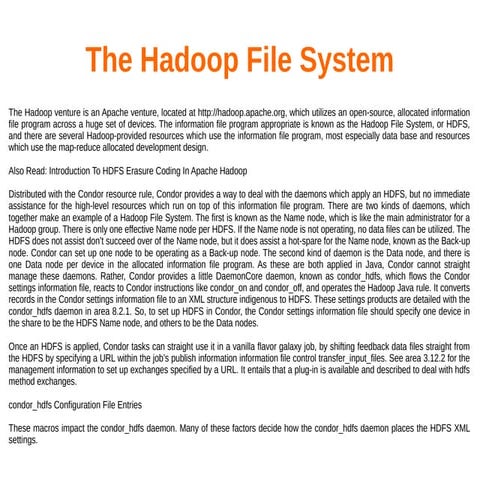 Hadoop file