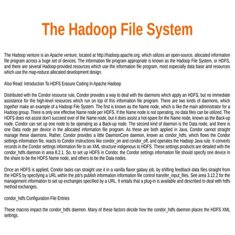 Hadoop file